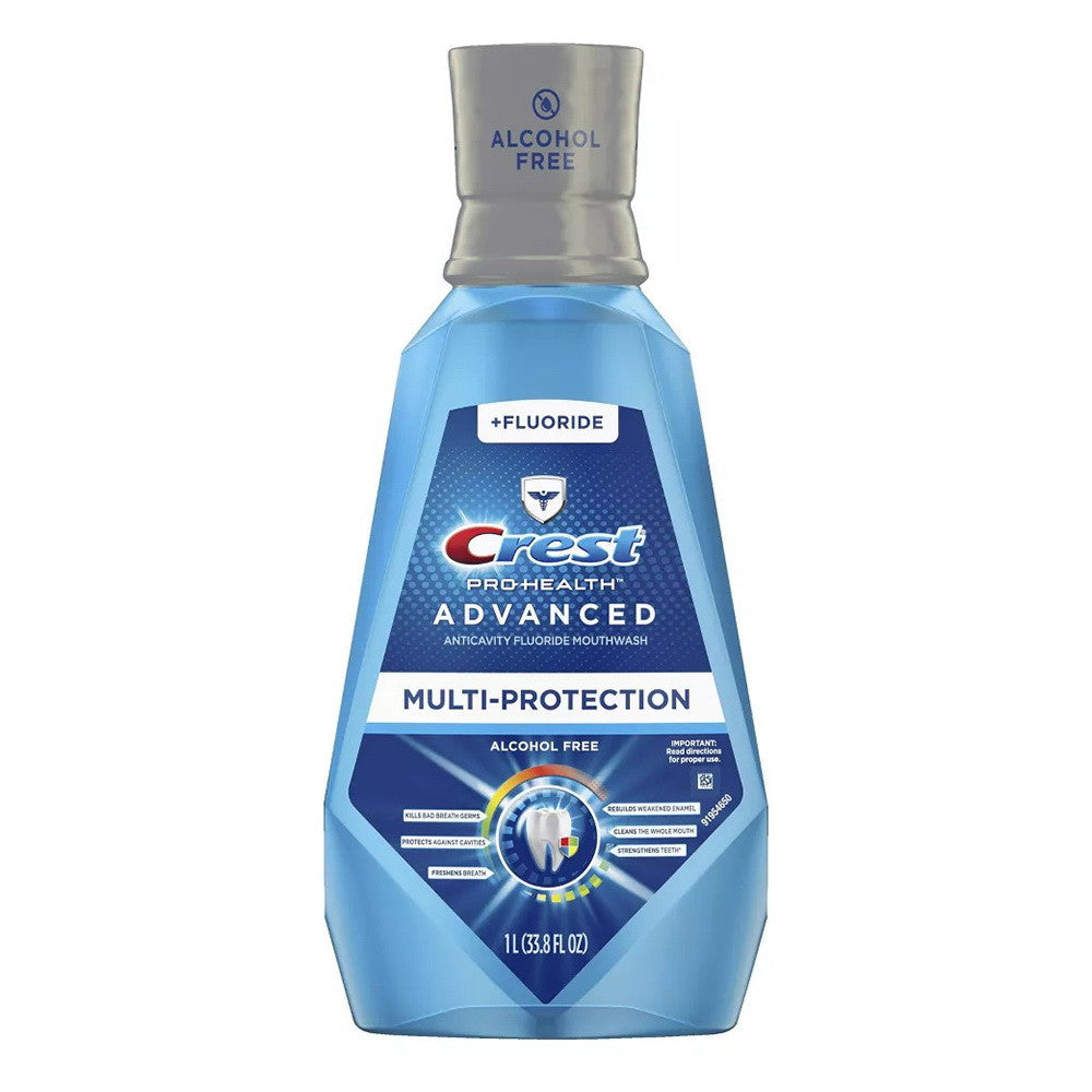 Crest Pro-Health Advanced Mouthwash with Extra Deep Clean Blue Fresh Mint, 33.8 Oz